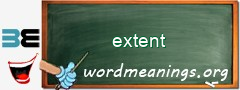 WordMeaning blackboard for extent